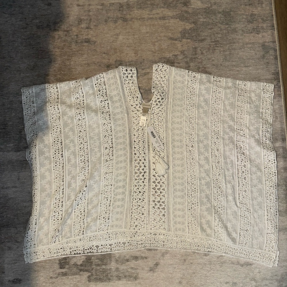Chico's NWT Poncho/Beach/Swimsuit coverup White - Picture 8 of 8